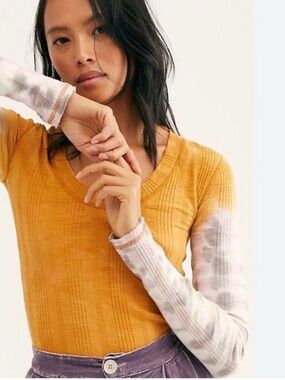 We The Free Big Sur Ribbed Tie Dye Top
